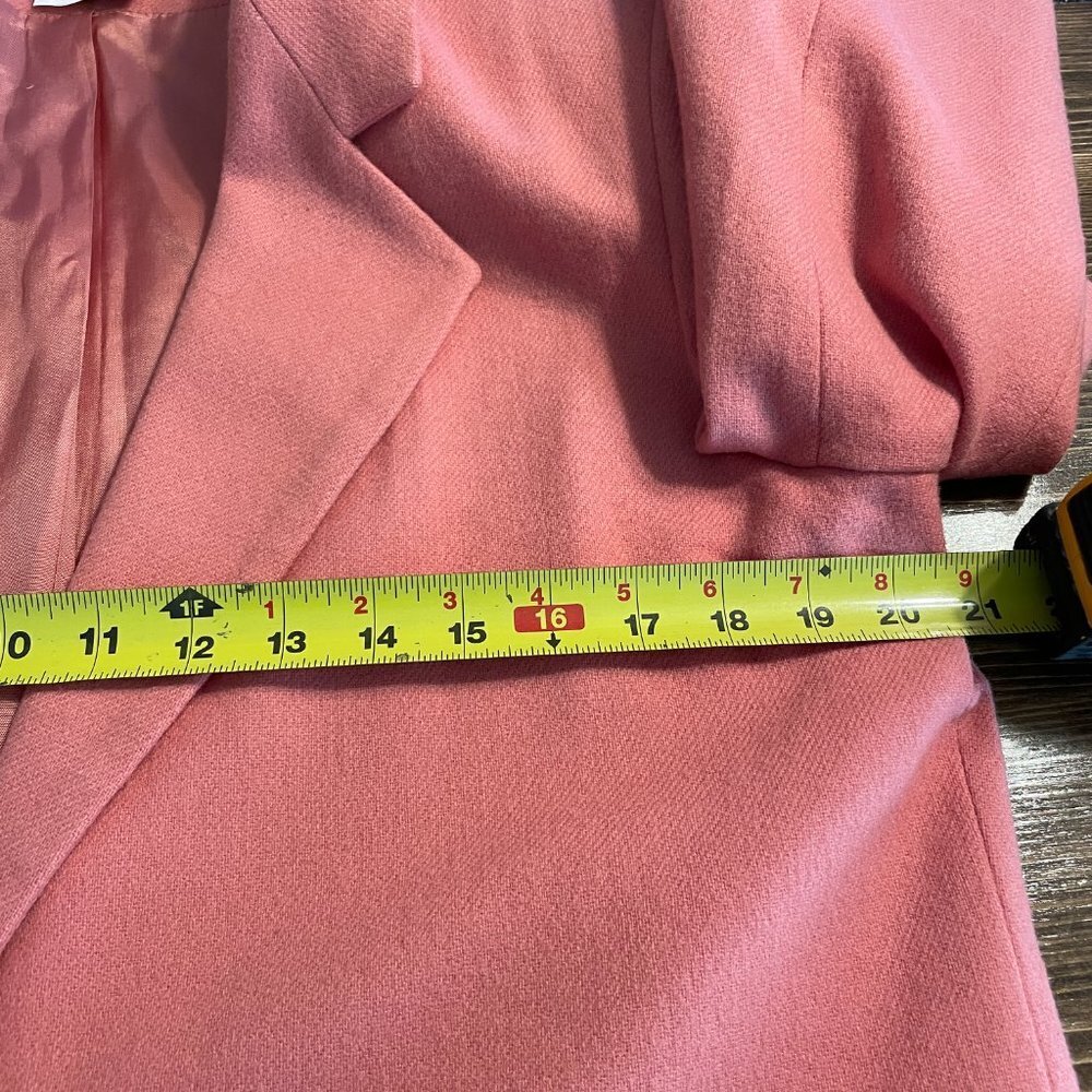 Vintage Rose Pink Wool Blazer - Picture 8 of 9